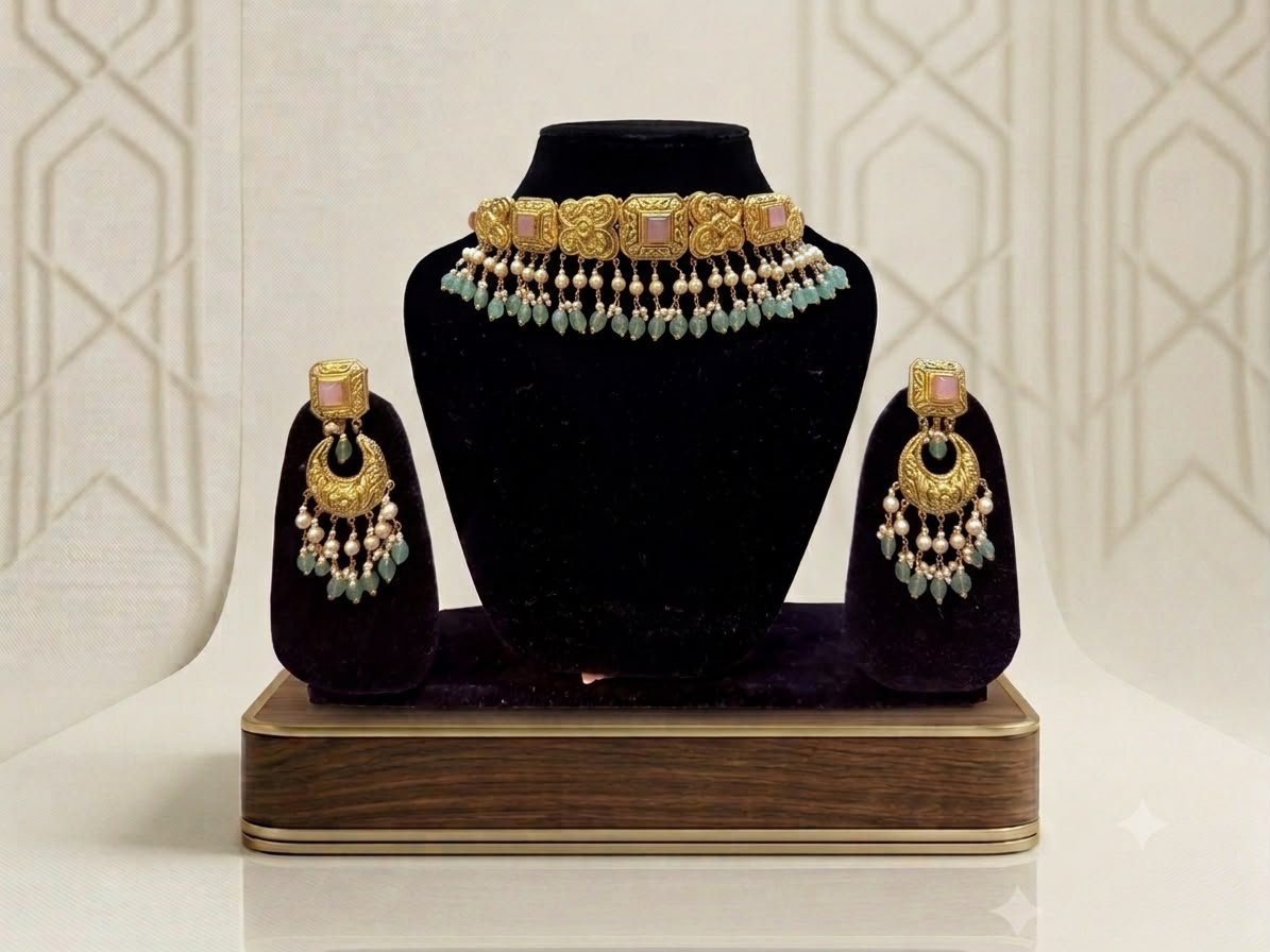 Oxidised Silver Jhumka & Bangle Edit