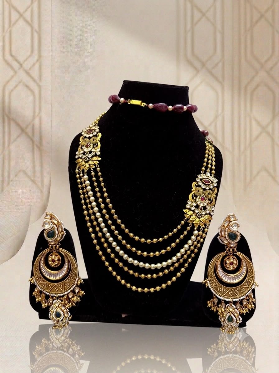 Dual-Tone Pearl Jhumkas